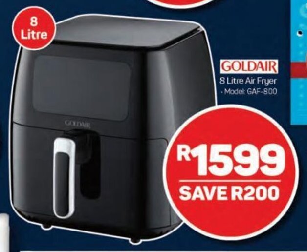 Gold Air 8 Litre Air Fryer offer at Pick n Pay