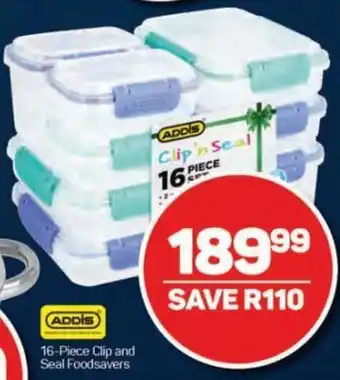 Pick n Pay Addis 16-Piece Clip and Seal Foodsavers offer