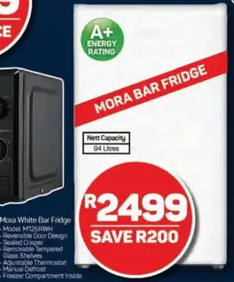 Pick n Pay Mora White Bar Fridge offer