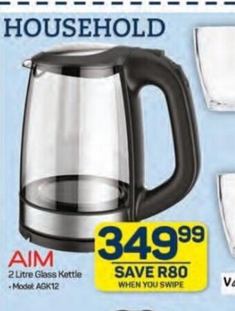 Pick n Pay AIM 2 Litre Glass Kettle offer