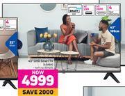 Game Hisense 43" uhd smart tv 43a6h offer