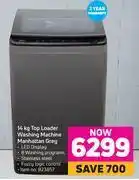 Game Defy 14kg top loader washing machine manhattan grey offer