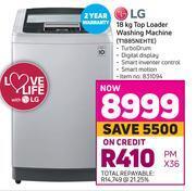 Game Lg 18kg top loader washing machine t1885nehte offer