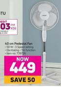 Game Logik 40cm pedestal fan offer