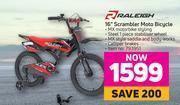 Game Raleigh 16" scrambler moto bicycle offer