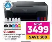 Game Canon pixma g3420 mega tank 3 in 1 wifi printer offer
