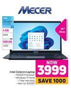 Mecer 14" (35cm) intel celeron laptop