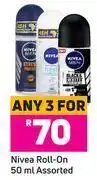 Game Nivea roll on assorted-for any 3 x 50ml offer