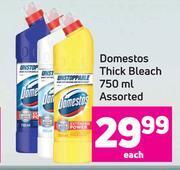 Game Domestos thick bleach assorted-750ml each offer