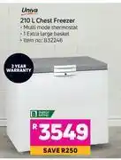 Game Univa chest freezer-210ltr offer