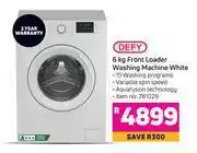 Game Defy front loader washing machine white-6kg offer