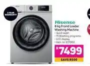 Game Hisense front loader washing machine-8kg offer