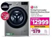 Game Lg front loader washing machine silver-10.5kg offer