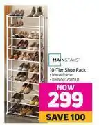 Game Mainstays 10 tier shoe rack (metal frame) offer