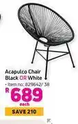 Game Acapulco chair black or white-each offer