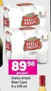 Game Stella artois beer cans-6 x 410ml per pack offer