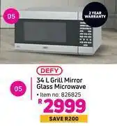 Game Defy 34l grill glass microwave offer