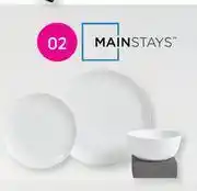 Game Mainstays 12-piece porccelain white dinner set offer