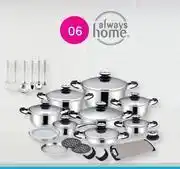 Game 31 piece stainless steel cookware set with thermo knobs-per set offer