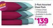 Game 3 pack assorted sheet pack-per pack offer