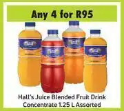 Game Hall's juice blended fruit drink concentrate assorted-for any 4 x 1.25l offer
