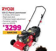 Game Ryobi 125cc petrol lawnmower offer