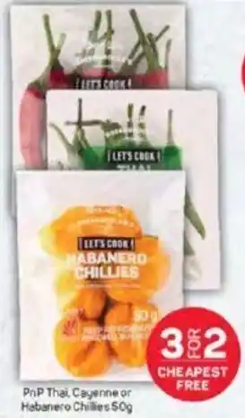 Pick n Pay PnP Thai, Cayenne or Habanero Chillies 50g offer
