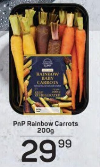 Pick n Pay PnP Rainbow Carrots 200g offer