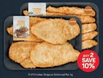 Pick n Pay PnP Chicken Strips or Schnitzel per kg offer