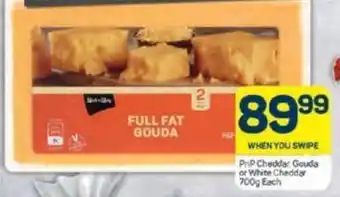 Pick n Pay PnP Cheddar Gouda or White Cheddar 700g Each offer