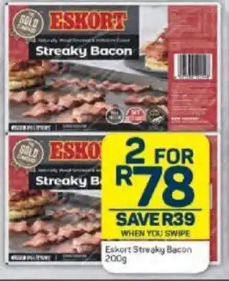 Pick n Pay Eskort Streaky Bacn 200g offer
