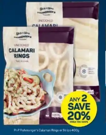 Pick n Pay PnP Fishmonger's Calamari Rings or Strips 400g offer