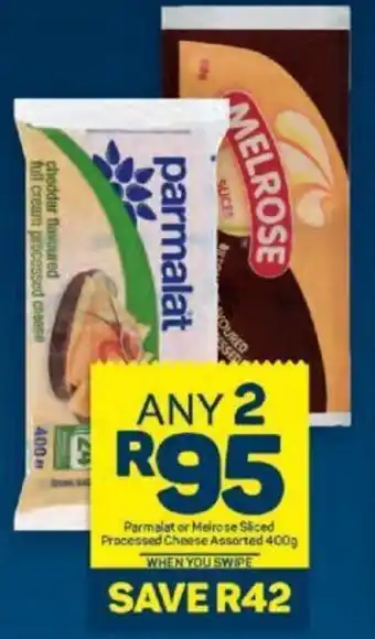 Pick n Pay Parmalat or Melrose Sliced Processed Cheese Assorted 400g offer