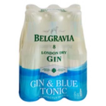 Pick n Pay Liquor Belgravia gin & blue tonic 275ml x 6 offer
