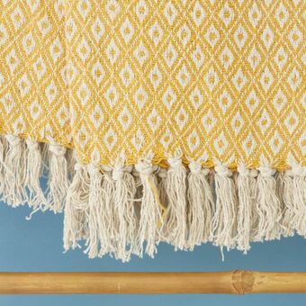 Whitehouse Cotton club small diamond throw - mustard offer