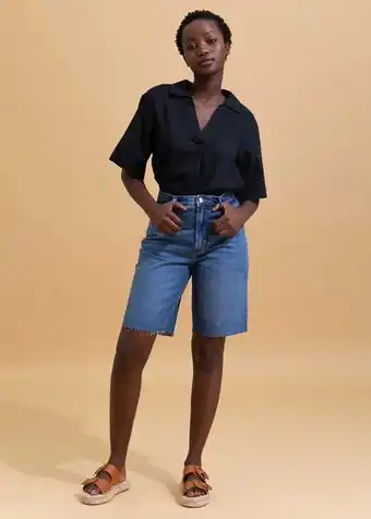 Woolworths Ultra high rise denim bermuda shorts offer