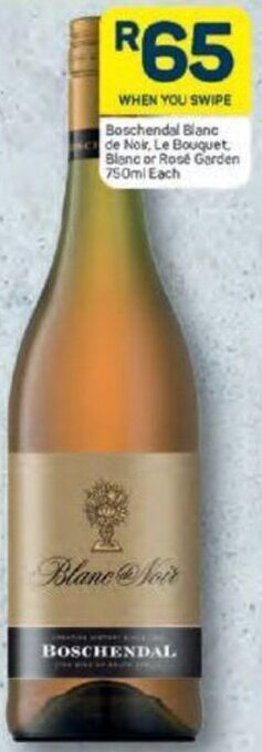 Pick n Pay Boschendal Blanc de Noir, Le Bouquet, Blanc or Rose Garden 750ml each offer