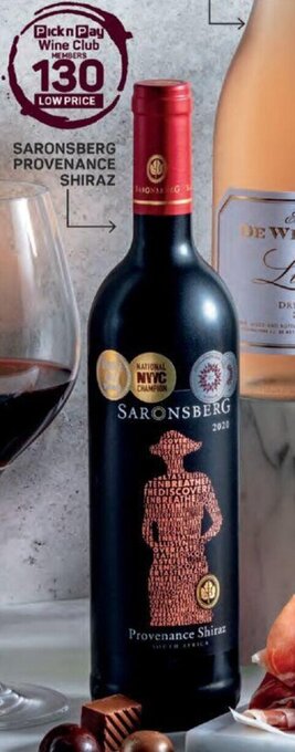 Pick n Pay Saronsberg Provenance Shiraz offer