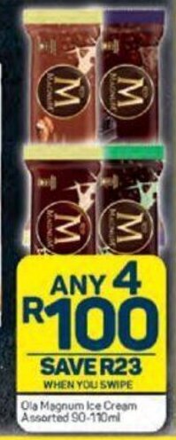 Pick n Pay Ola Magnum Ice Cream Assorted 90-110ml offer