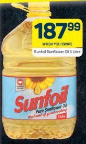 Pick n Pay Sunfoil Sunflower Oil 5 Litre offer