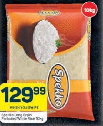 Pick n Pay Spekko Long Grain Parboiled White Rice 10kg offer