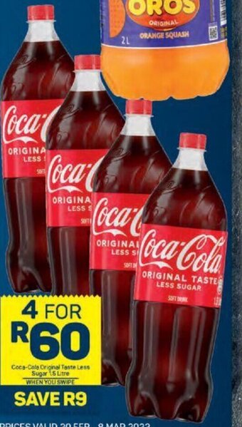 Pick n Pay Coca-Cola Original Taste Less Sugar 1.5 Litre offer