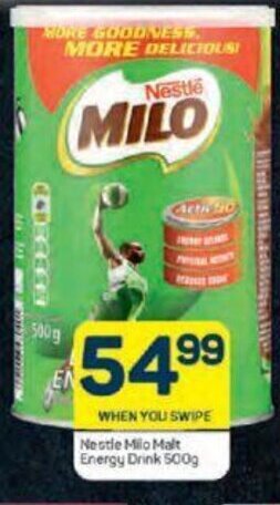 Pick n Pay Nestle Milo Malt Energy Drink 500g offer
