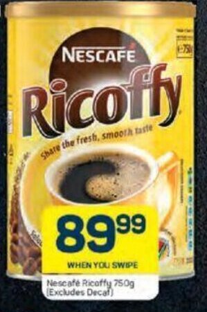 Pick n Pay Nescafe Ricoffy 750g (Excludes Decaf) offer