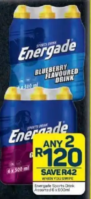 Pick n Pay Energade Sports Drink Assorted 6x500ml offer