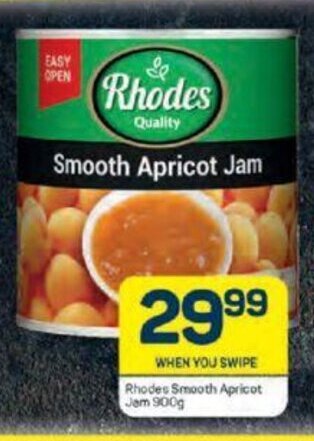 Pick n Pay Rhodes Smooth Apricot Jam 900g offer