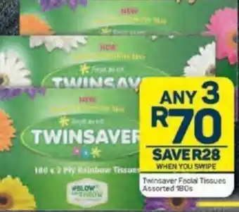 Pick n Pay Twinsaver Facial Tissues 180s offer