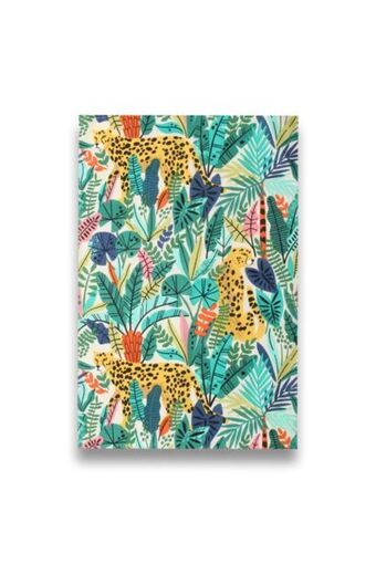 Jungle leopard printed tea towel