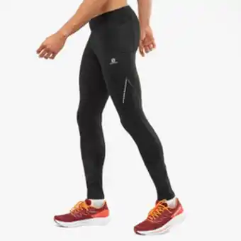 Men's salomon black cross run long tights