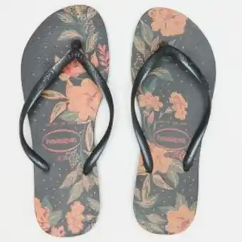 Havaianas slim organic flip flop black/dark ash
